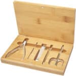 Ladia 5-piece bamboo manicure set – Natural extra view