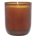 Wellmark Discovery 200 ml hand soap dispenser and 150 g scented candle set - bamboo fragrance – Amber heather back view