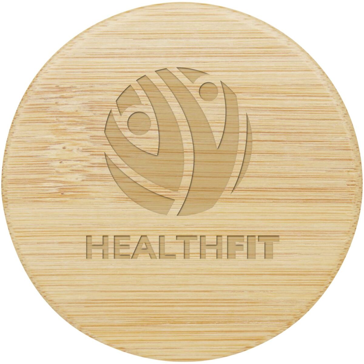 Lustre bamboo mirror – Natural with logo