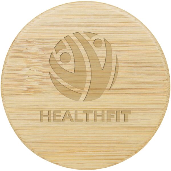 Lustre bamboo mirror – Natural with logo
