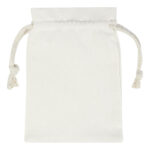 Denise wooden skipping rope in cotton pouch – Off white front view