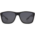 Eiger polarized sunglasses in recycled PET casing – Solid black front view
