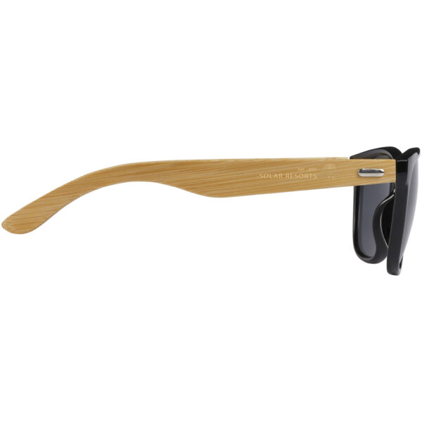 Sun Ray ocean bound plastic and bamboo sunglasses – Natural with logo