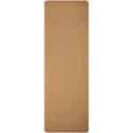 Trikona cork yoga mat – Natural front view