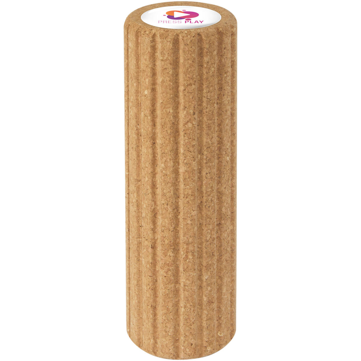 Trikona cork yoga roller – Natural with logo