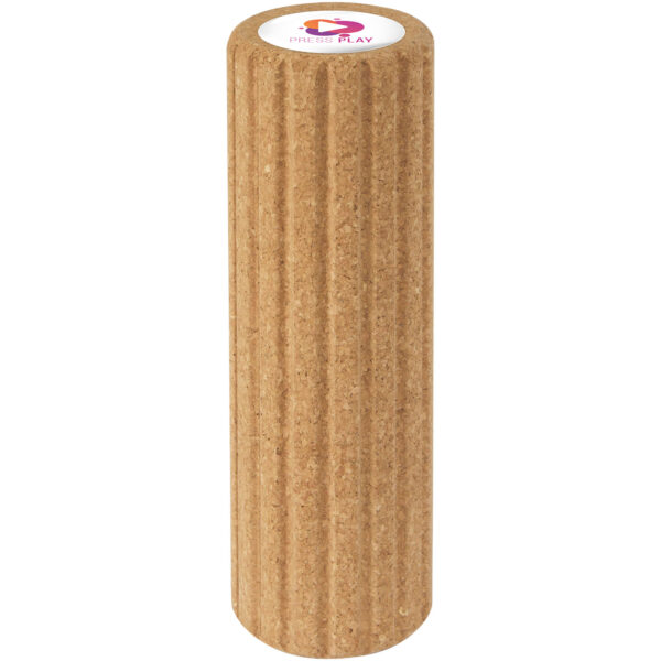 Trikona cork yoga roller – Natural with logo