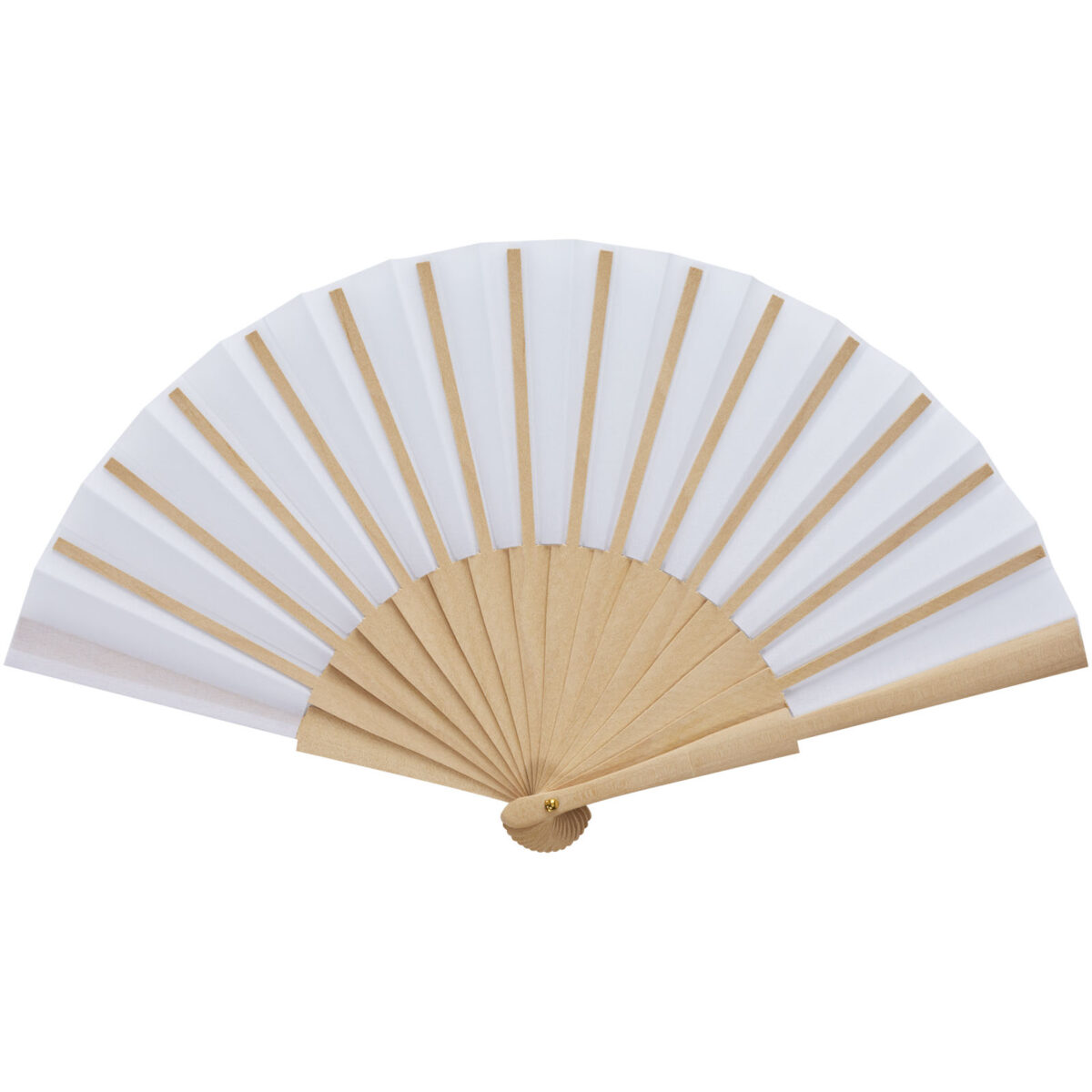 Manuela hand fan – White back view