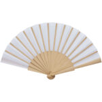 Manuela hand fan – White back view