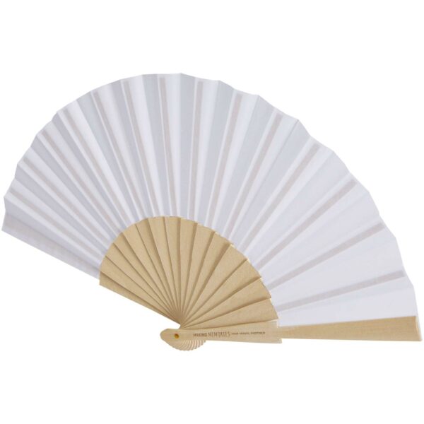 Manuela hand fan – White with logo