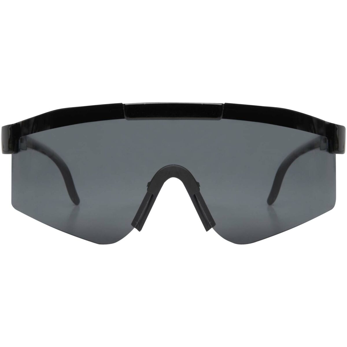 Ward sport sunglasses – Solid black front view