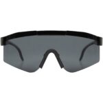 Ward sport sunglasses – Solid black front view