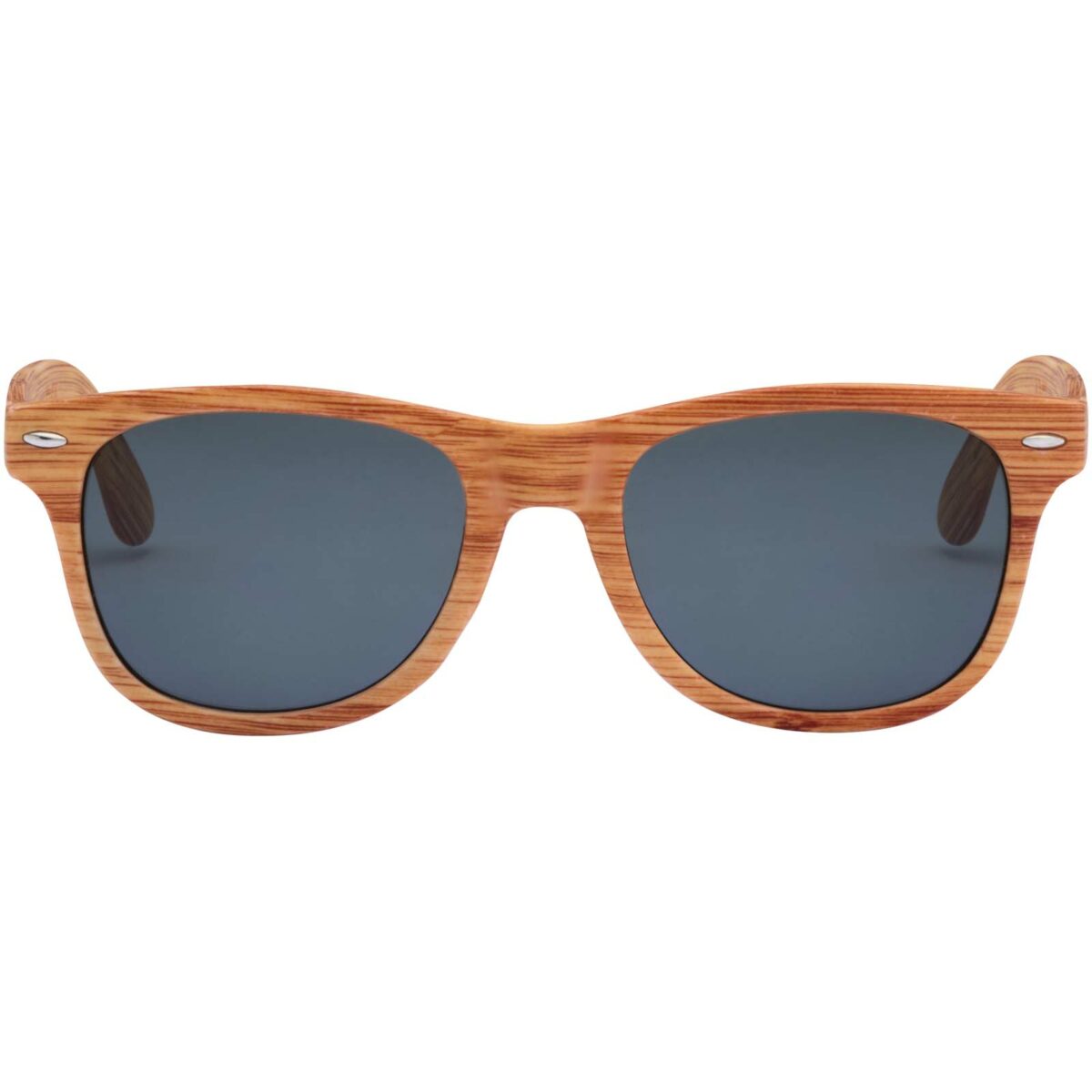 Mira wood-look sunglasses – Natural front view