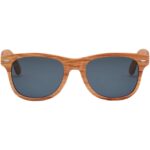Mira wood-look sunglasses – Natural front view