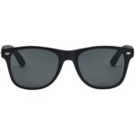 Arlo bamboo sunglasses with black coating – Solid black front view