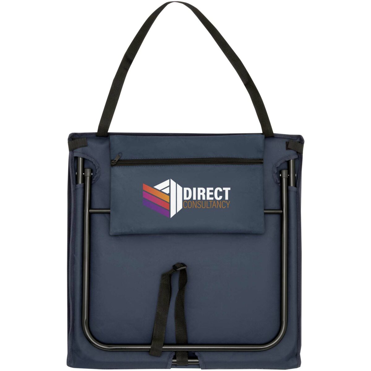 Serene beach lounger – Blue with logo