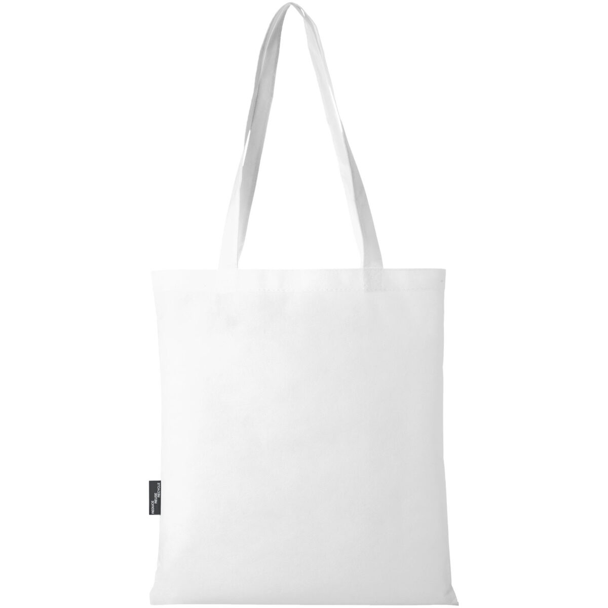 Zeus GRS recycled non-woven convention tote bag 6L – White back view