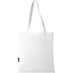 Zeus GRS recycled non-woven convention tote bag 6L – White back view