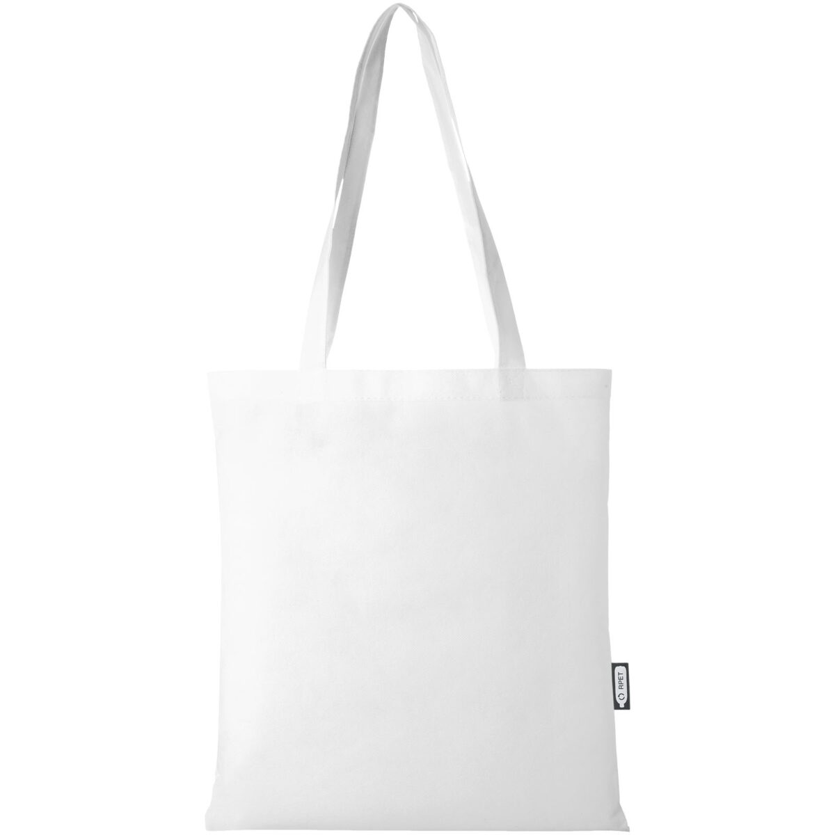 Zeus GRS recycled non-woven convention tote bag 6L – White front view