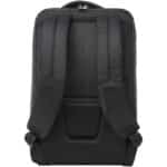 Expedition Pro 15.6" GRS recycled compact laptop backpack 12L – Solid black back view
