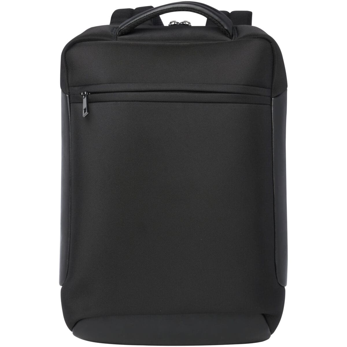 Expedition Pro 15.6" GRS recycled compact laptop backpack 12L – Solid black front view