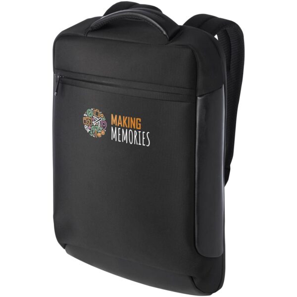 Expedition Pro 15.6" GRS recycled compact laptop backpack 12L – Solid black with logo