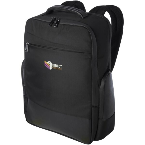 Expedition Pro 15.6" GRS recycled laptop backpack 25L – Solid black with logo