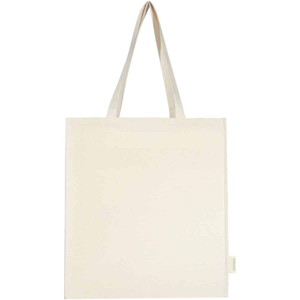 Orissa 180 g/m² organic full gusset tote bag 14L – Natural front view