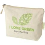 Orissa 180 g/m² organic toiletry bag 1L – Natural with logo