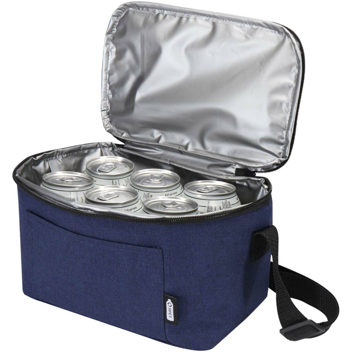 Tundra 6-can GRS RPET cooler bag 5L – Heather navy extra view