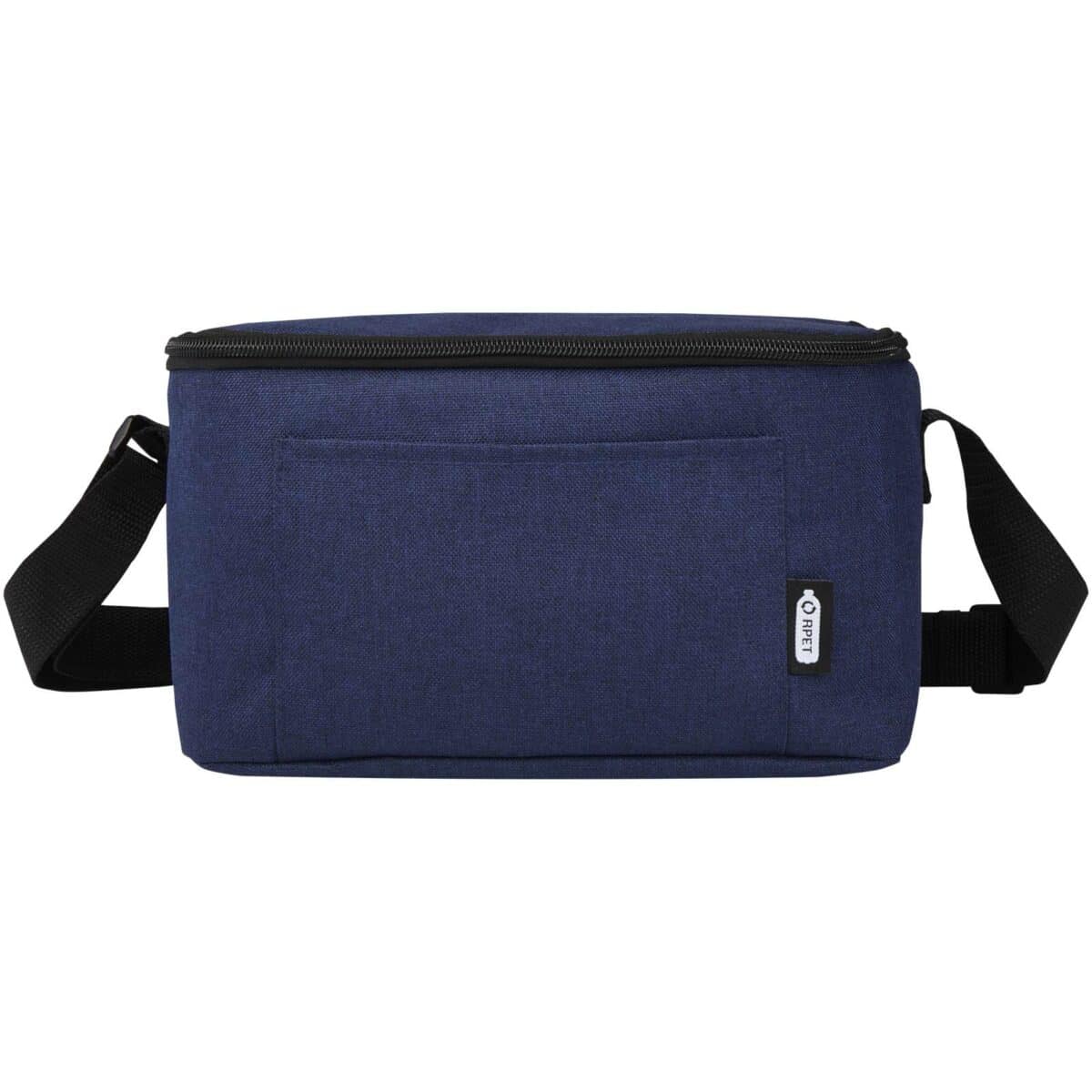 Tundra 6-can GRS RPET cooler bag 5L – Heather navy front view