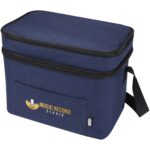 Tundra GRS RPET double compartments cooler bag 13L – Heather navy with logo