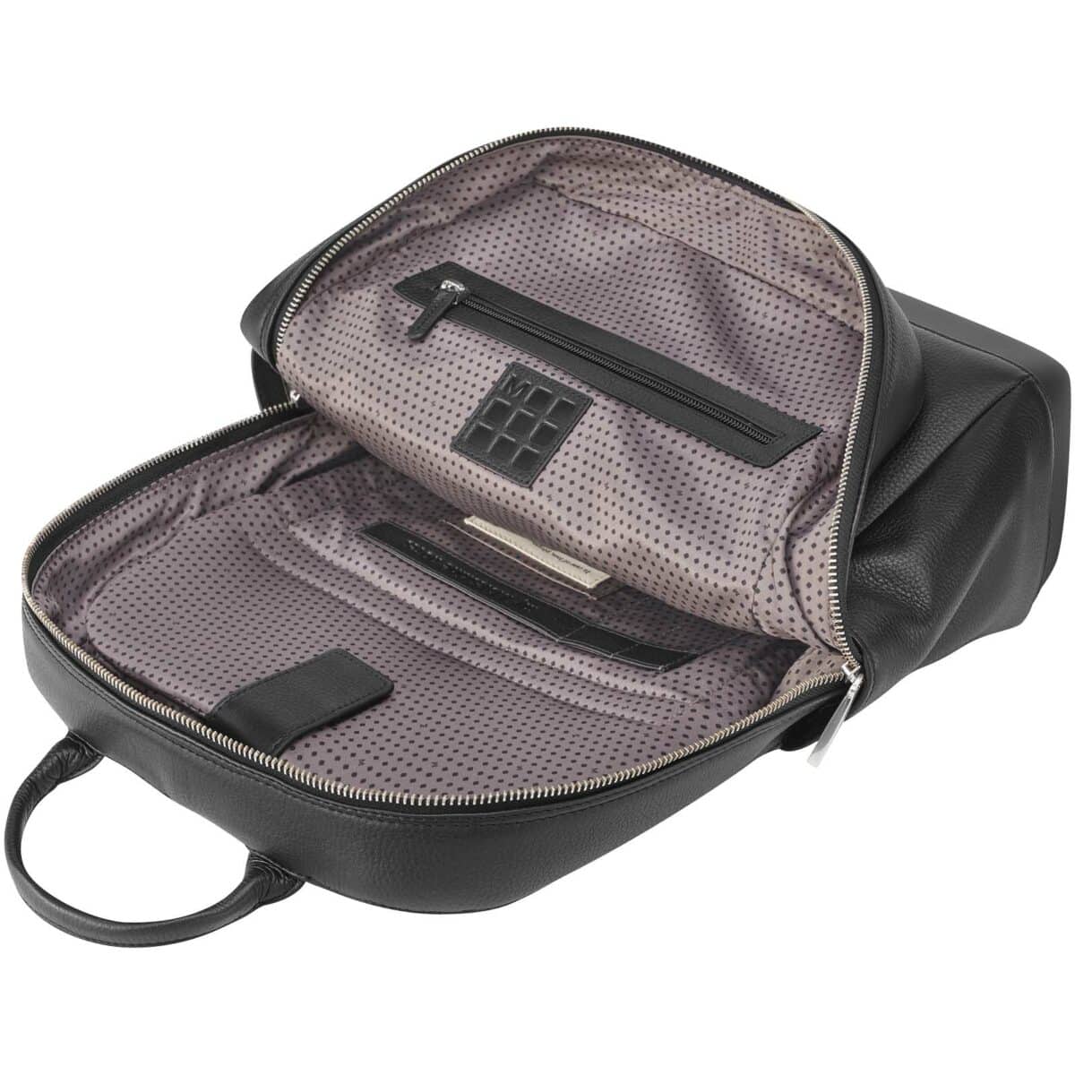 Moleskine Classic leather backpack – Solid black extra view