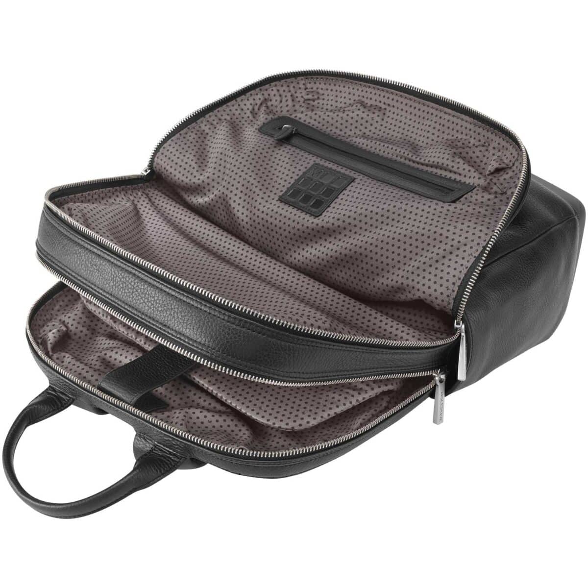 Moleskine Classic Pro leather backpack – Solid black extra view