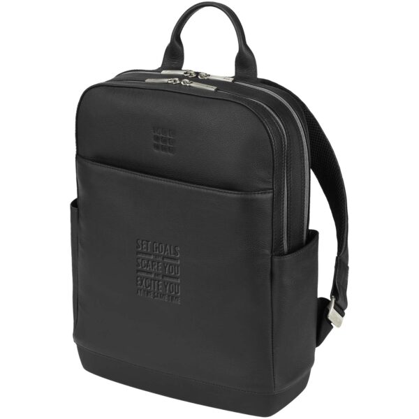 Moleskine Classic Pro leather backpack – Solid black with logo
