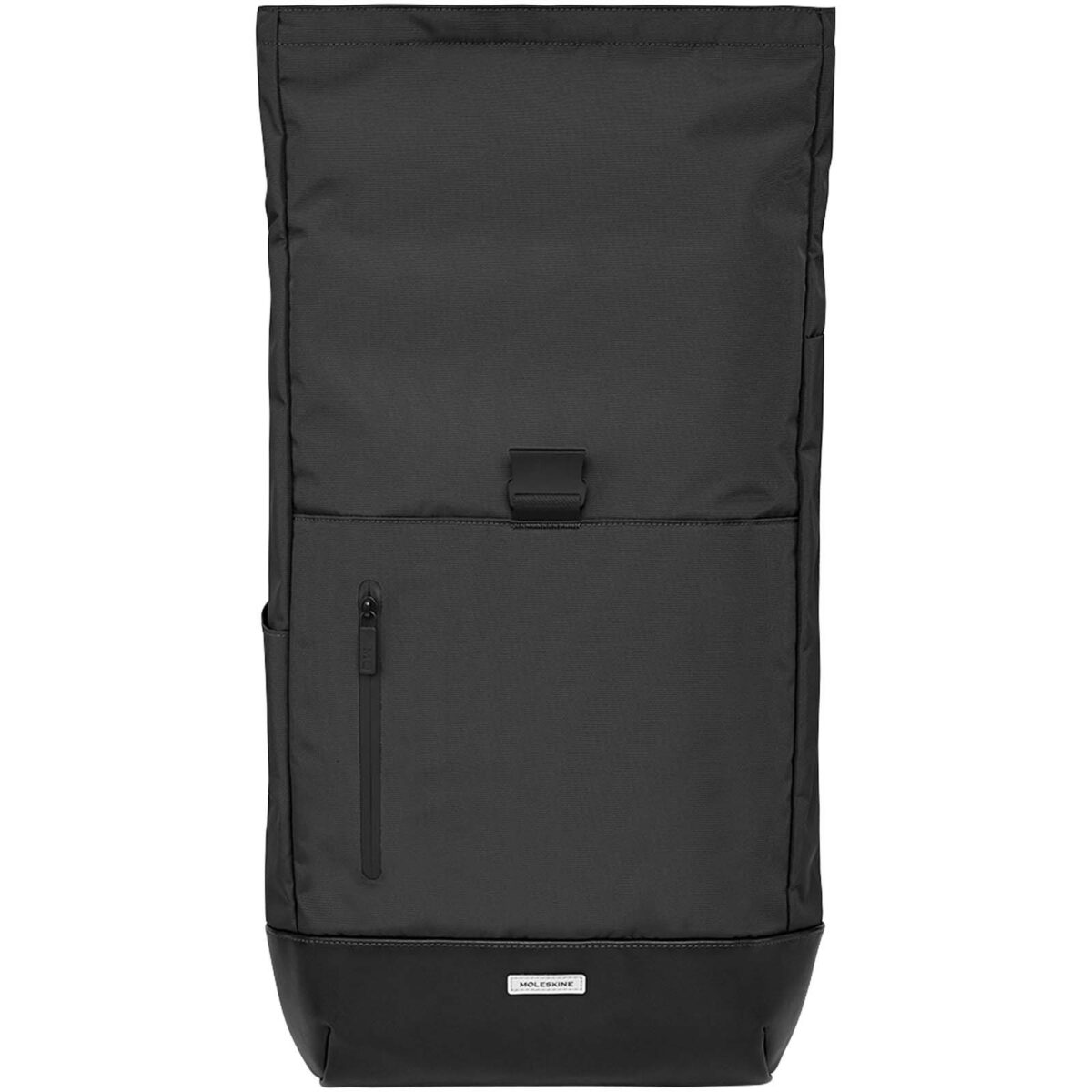 Moleskine Metro rolltop backpack – Solid black front view