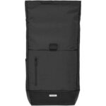 Moleskine Metro rolltop backpack – Solid black front view