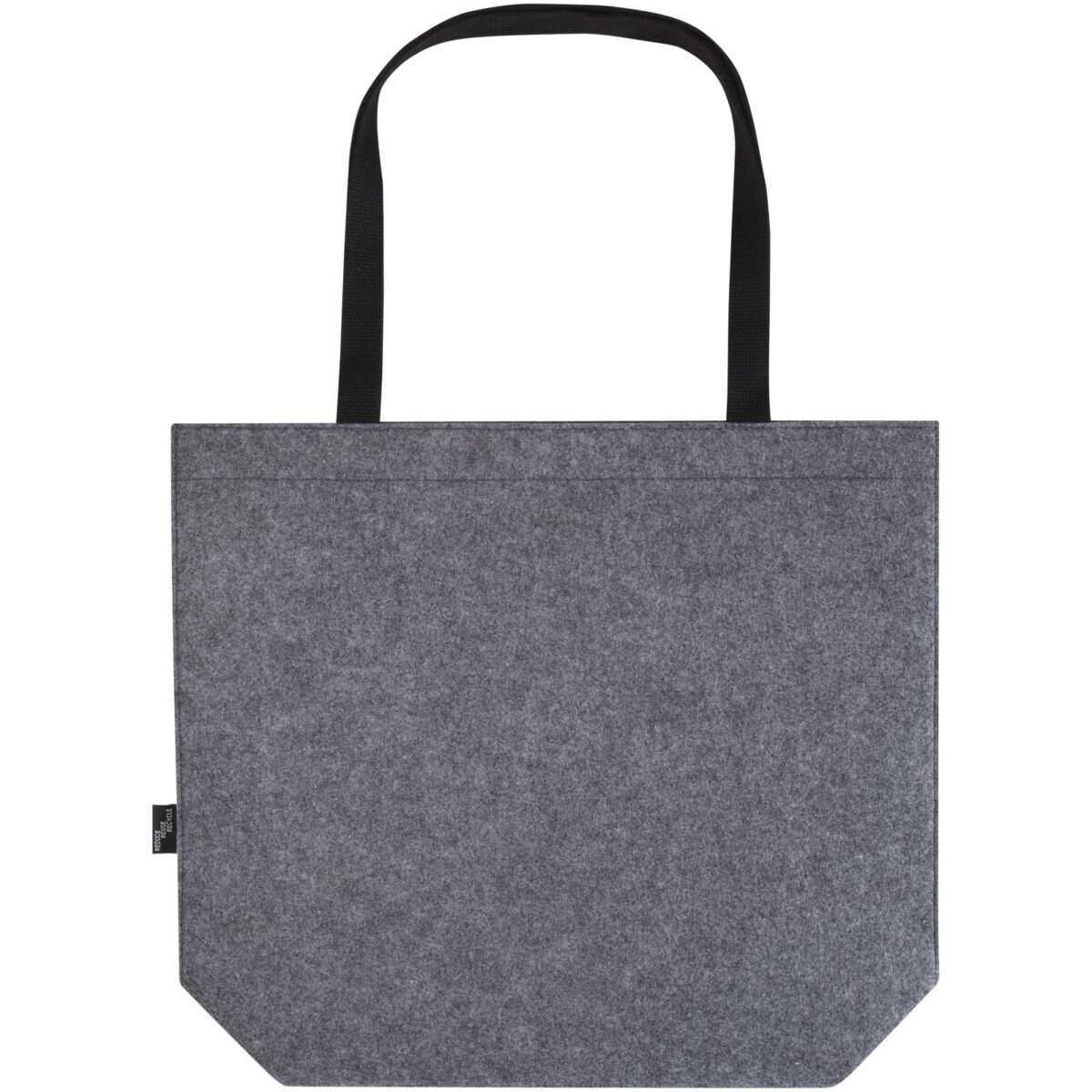 Felta GRS recycled felt gusset tote bag 20L – Medium grey back view