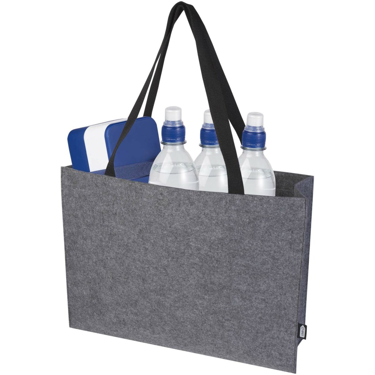 Felta GRS recycled felt gusset tote bag 20L – Medium grey extra view