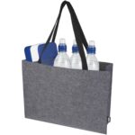 Felta GRS recycled felt gusset tote bag 20L – Medium grey extra view