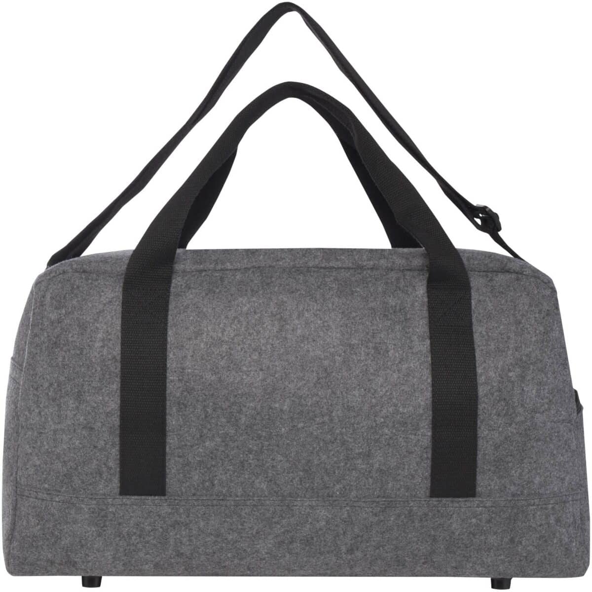 Felta GRS recycled duffel bag 35L – Medium grey back view
