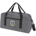 Felta GRS recycled duffel bag 35L – Medium grey with logo