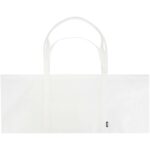 Jumbo GRS recycled non-woven extra large tote bag 65L – White front view