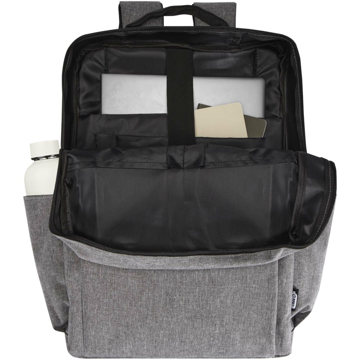 Libra 15” GRS recycled laptop backpack 15L – Heather grey extra view