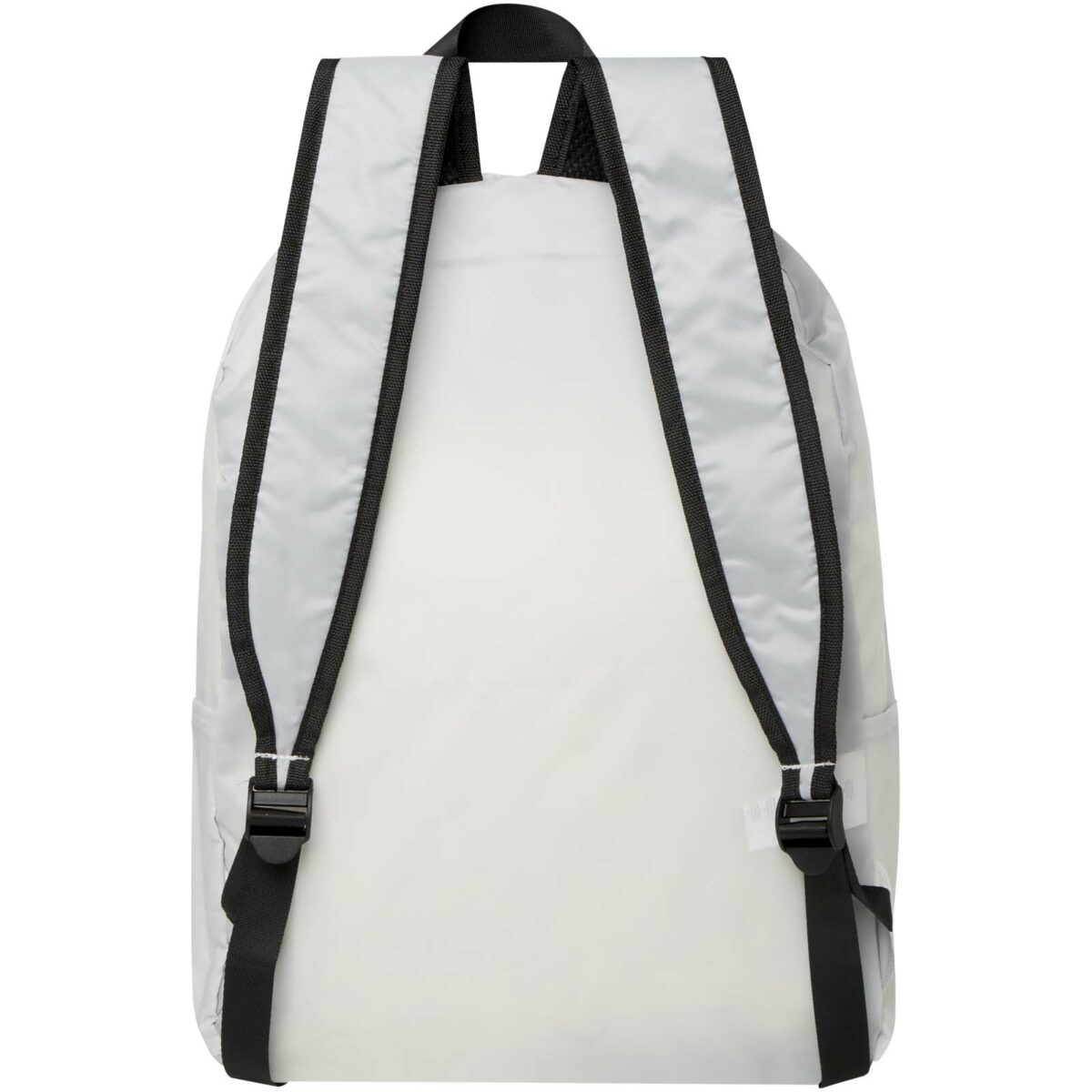 EcoFold RPET foldable backpack 15L – White back view
