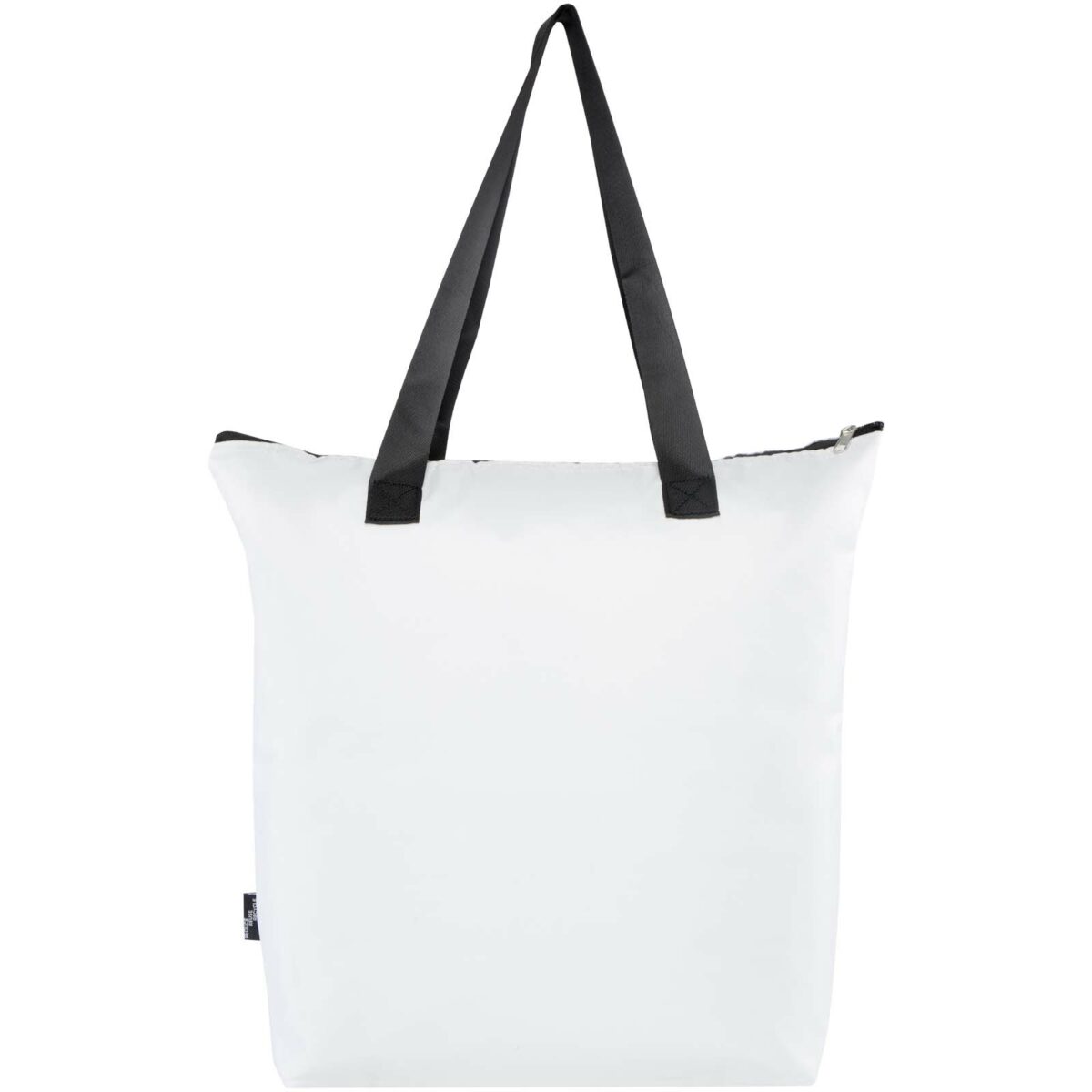 EcoFold RPET foldable tote cooler bag 15L – White back view