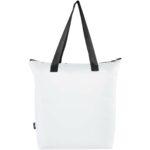 EcoFold RPET foldable tote cooler bag 15L – White back view
