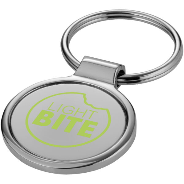 Orlene round keychain – Silver with logo