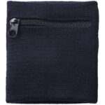 Brisky performance wristband with zippered pocket – Solid black front view