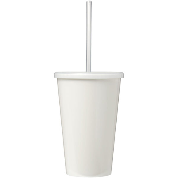 Brite-Americano® 350 ml double-walled stadium cup – White front view