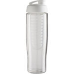 H2O Active® Tempo 700 ml flip lid sport bottle & infuser – Transparent back view